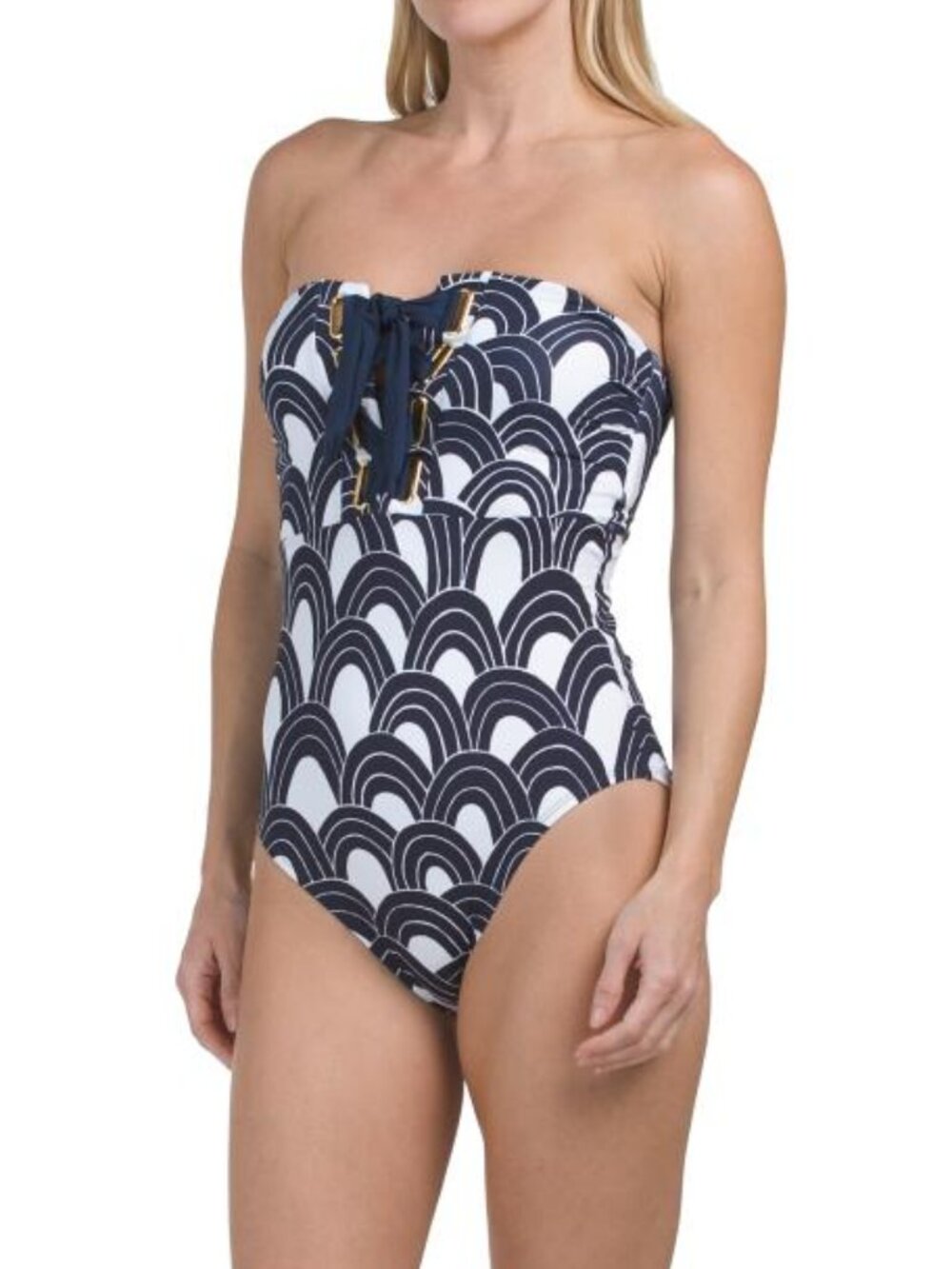 TRINA TURK Arches Lace Up One-piece Swimsuit